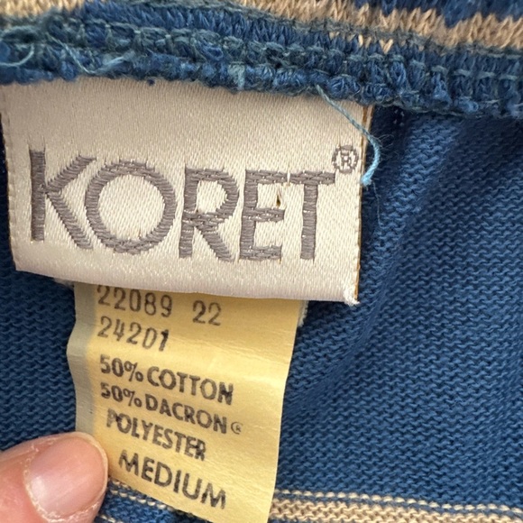 Vintage Koret Blue and White A-Line Midi - Union Made - Picture 3 of 7